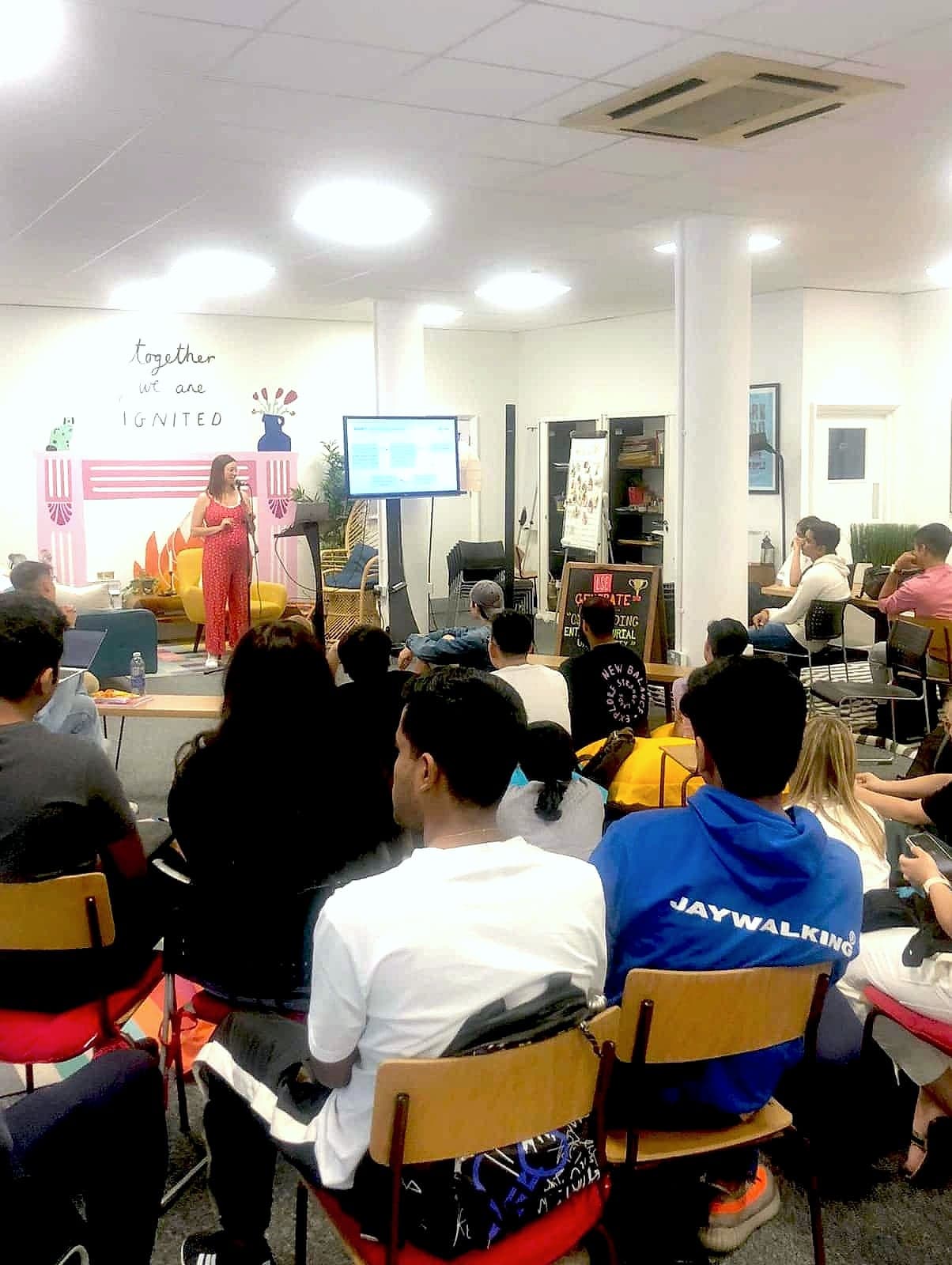 Participants in a MindHug workshop