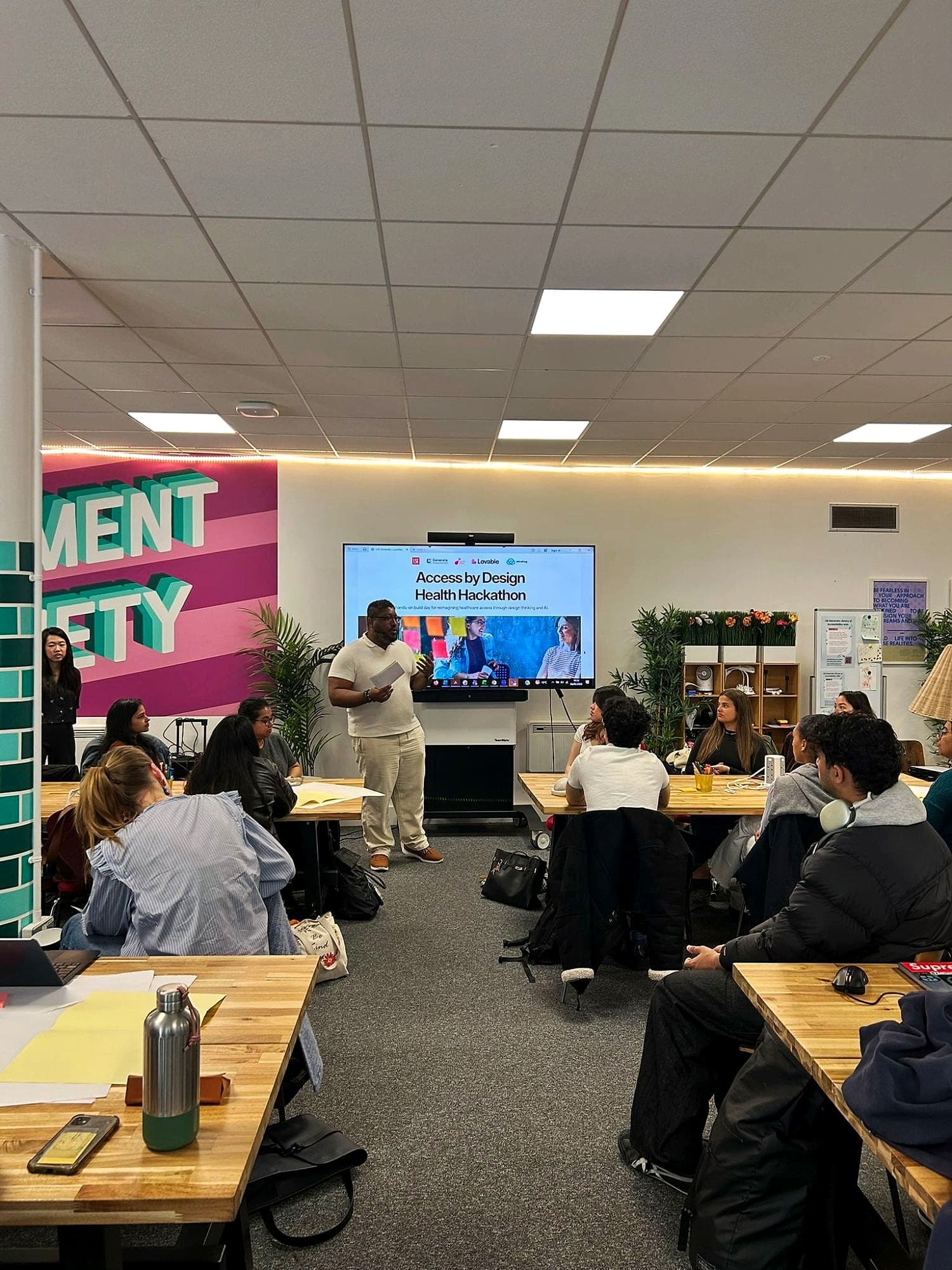 Participants at the Access by Design health hackathon, run with LSE