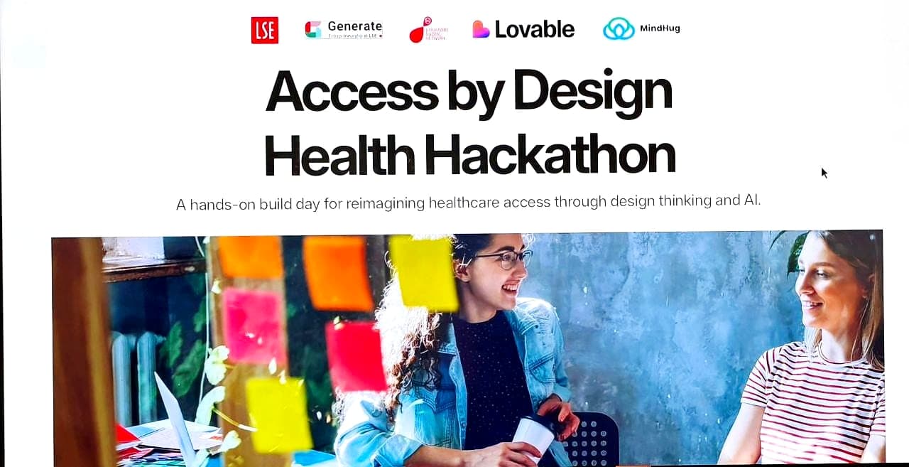 The Access by Design health hackathon, delivered with LSE Generate and partners